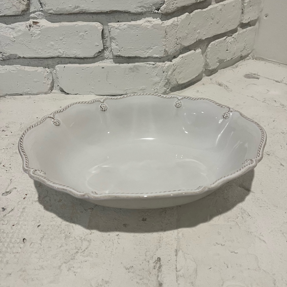 NEW Berry & Thread 12" Oval Serving Bowl - Whitewash